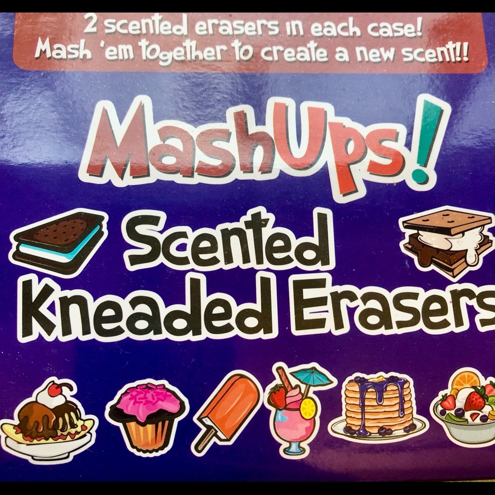 🍓🧁 Kneaded Erasers Mashup Strawberry Chocolate Cupcake Scented ADHD Sensory - Picture 5 of 5